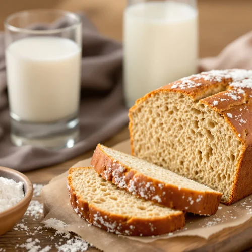 A cozy and wholesome scene on a rustic wooden table.