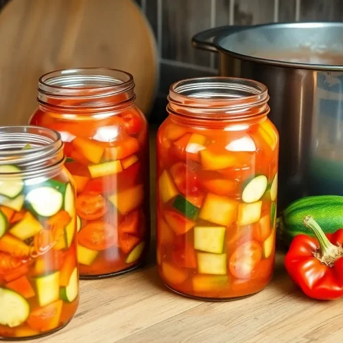 Cukinia pasteryzowana na leczo w słoikach. Prosty przepis na pyszną, warzywną bazę do dań na zimę.