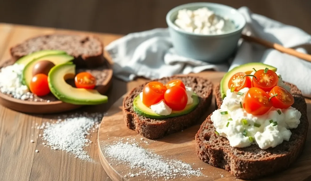 Ocena tego, czy graham jest zdrowy: na zdjęciu kromki zdrowego chleba graham, bogatego w błonnik, podane na śniadanie.