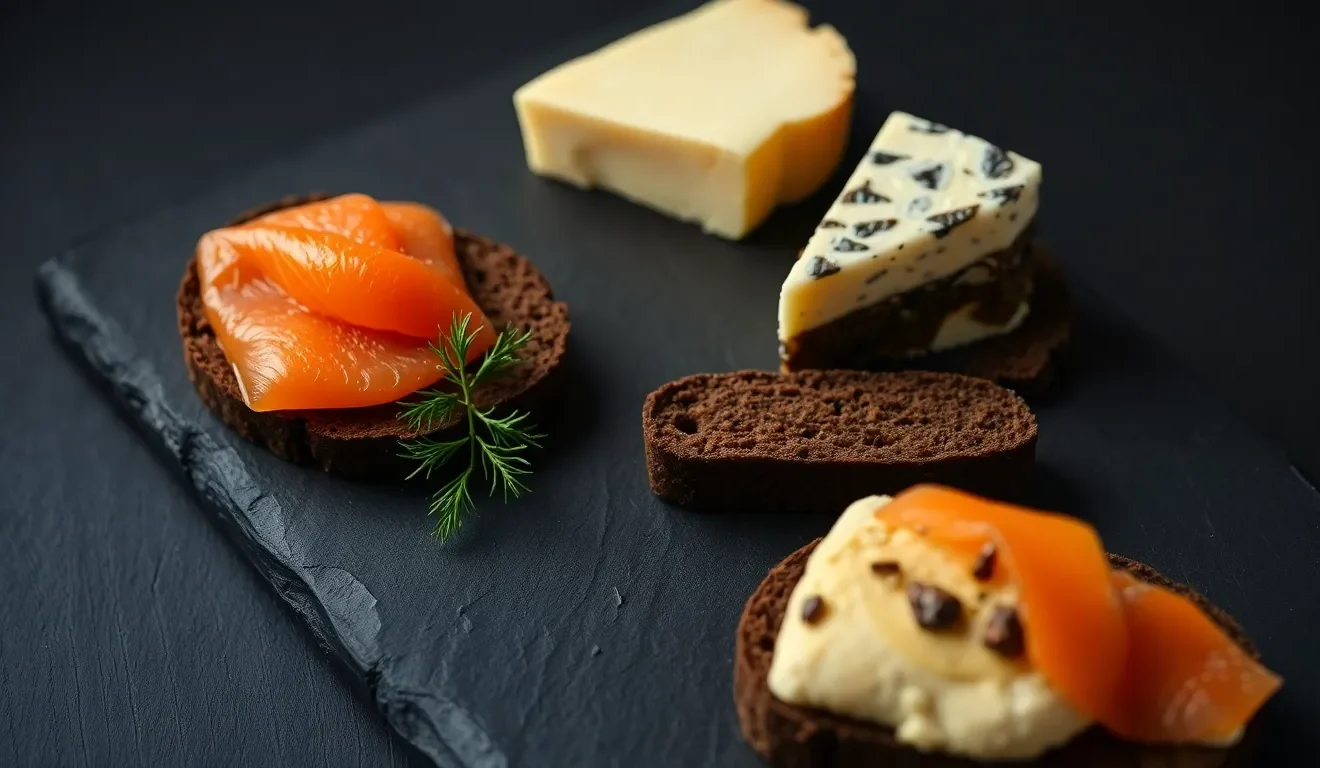 Ocena tego, czy chleb pumpernikiel jest zdrowy: na zdjęciu kromki prawdziwego, ciemnego pumpernikla z pełnego ziarna żyta.