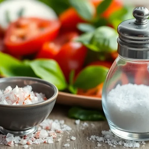 Różne rodzaje soli na stole, które pokazują, czy sól jest zdrowa i jakie jest jej dawkowanie.