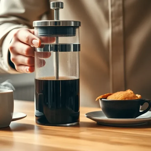 A cozy, morning kitchen scene.
