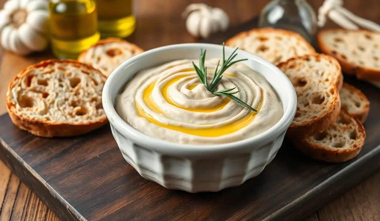 Prosty przepis na pastę z białej fasoli na kanapki w stylu toskańskim, podana z chrupiącymi grzankami i rozmarynem.