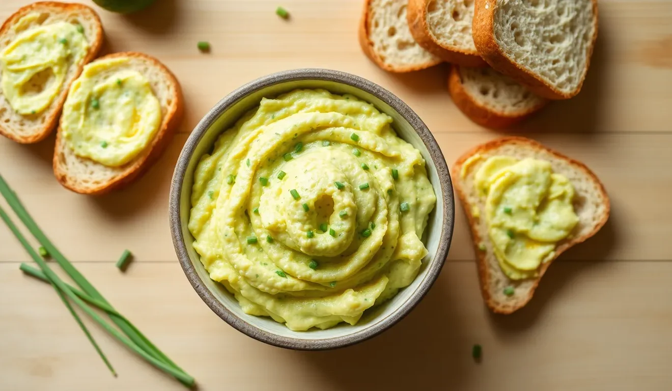 Kremowa pasta z cukinii i jajek w miseczce. Prosty przepis na pyszne i sycące smarowidło do chleba.