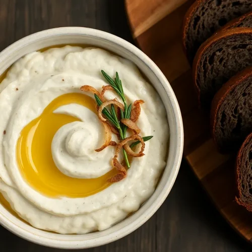 Kremowa pasta z fasoli z Thermomixa z cebulką i ziołami. Prosty przepis na wegańskie smarowidło do chleba.