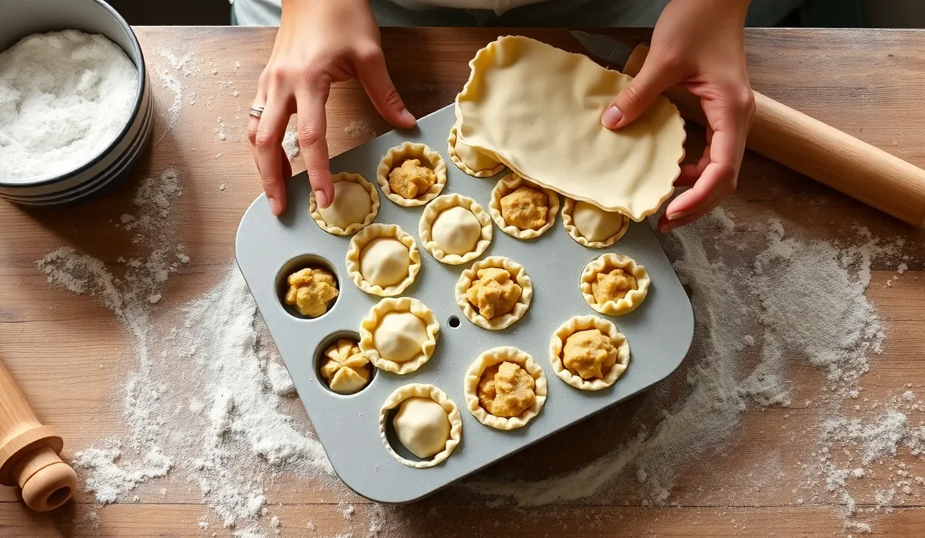 Osoba używająca formy do pierogów, co ilustruje, jak używać pierożnicy.